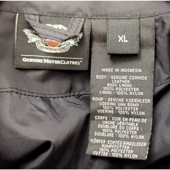 Harley Davidson sz XL Racing Jacket black lightweight windbreaker 0347 - Picture 5 of 5